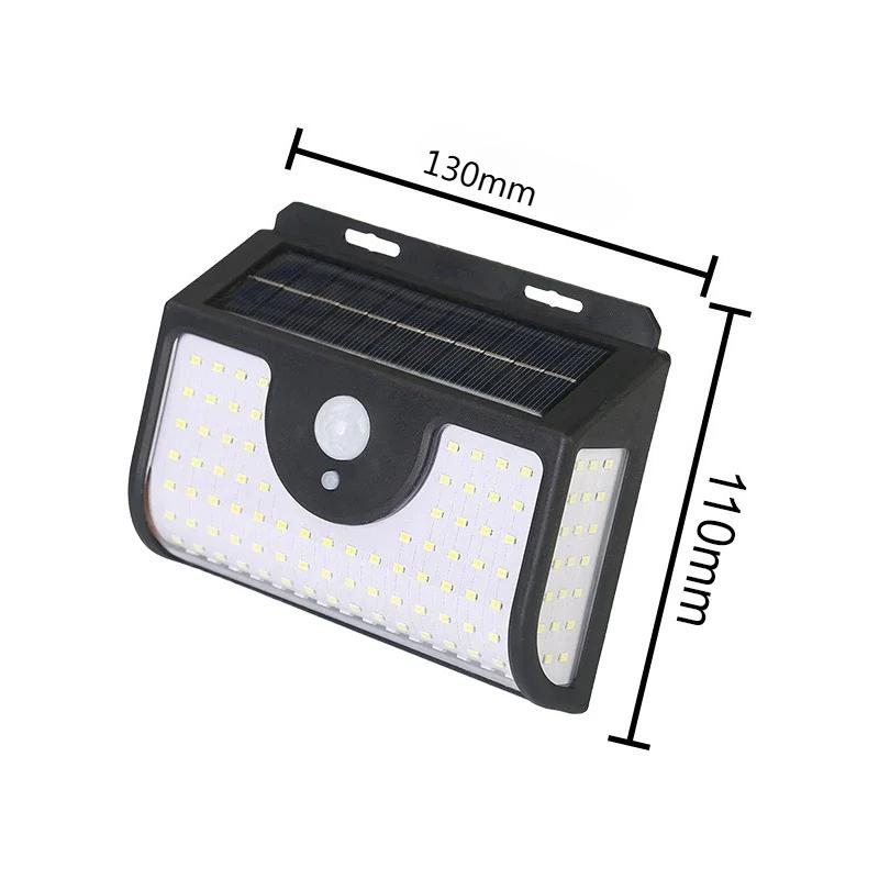 IP65 Waterproof 134LED Solar Motion Sensor Wall Light 3 Sides Outdoor Security Lamp for Yard Garden Garage Pathway Decor