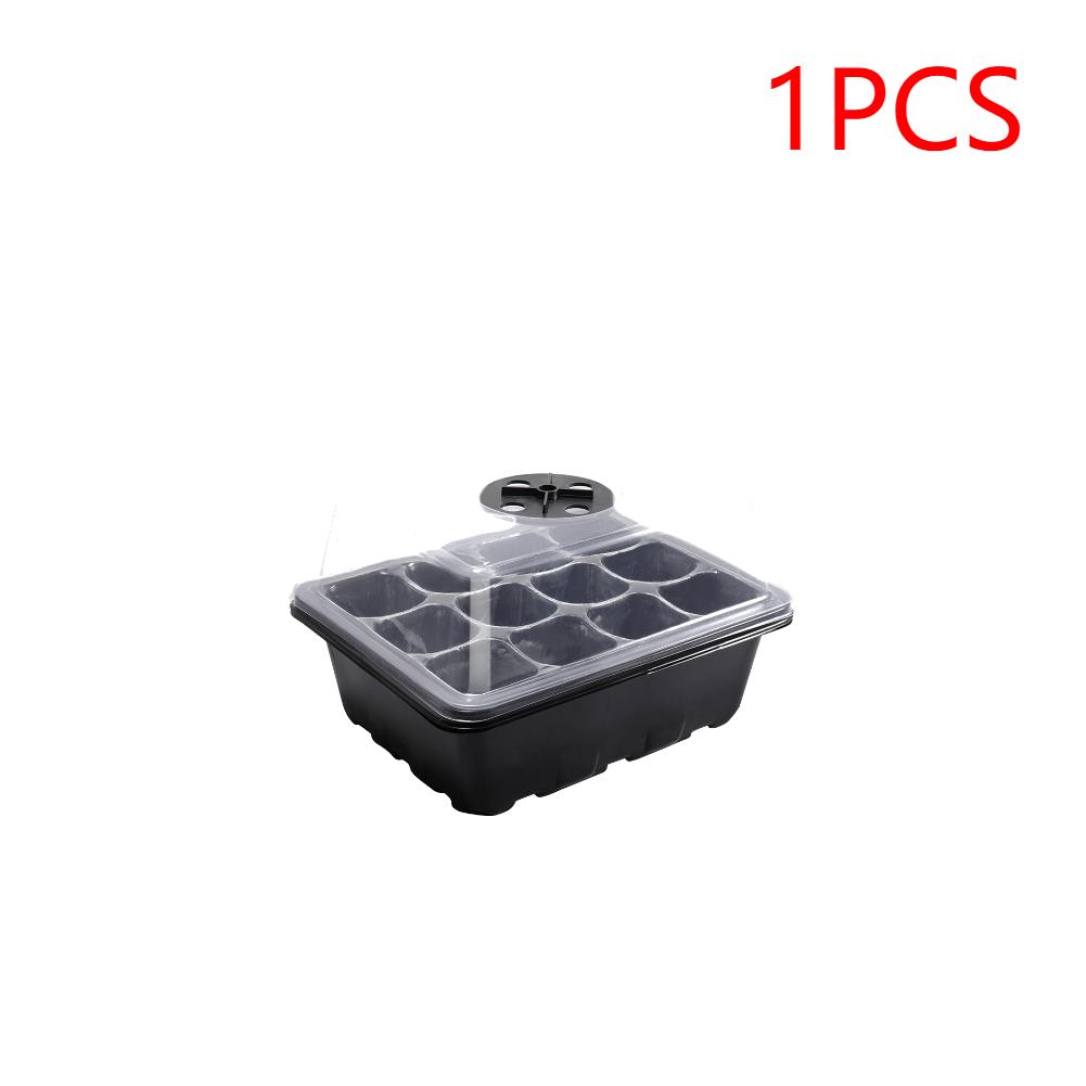 1-5pcs Plants Seed Starter Trays with Humidity Dome 12 Holes Per Tray Nursery Pots Lights For Home Plant Greenhouse Growing Pot