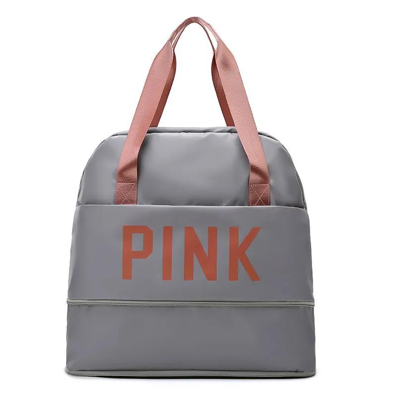 Дорожная сумка большой вместимости Легкая сумка для фитнеса Регулируемая сумка на молнии Сумка с перекладиной Водонепроницаемая спортивная сумка Сумка через плечо для девочек Косметичка