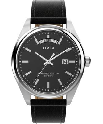 Часы Timex Legacy TW2W57400 кварцевые 5 АТМ водонепроницаемые минеральное стекло черный циферблат нержавеющая сталь [TIMEX] мужские [Товар]