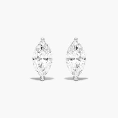Серьги-гвоздики Marquise Lab Grown Diamond Push Back, цвет EF, чистота VS