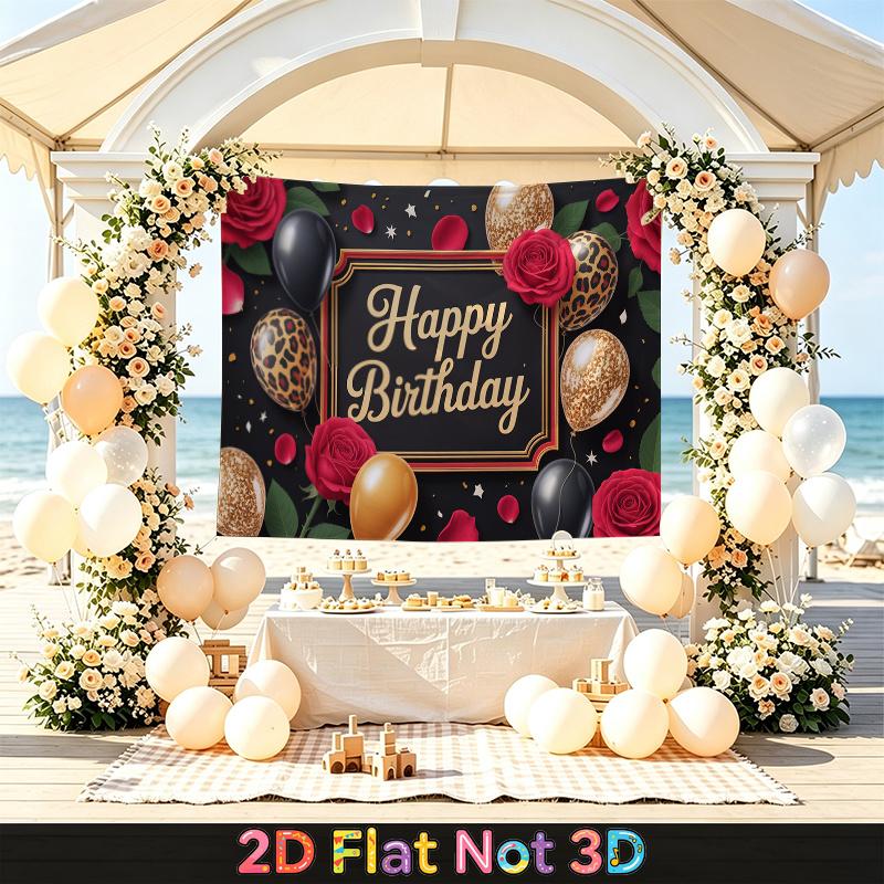 1pc Balloon Backdrop Banner - Polyester Background