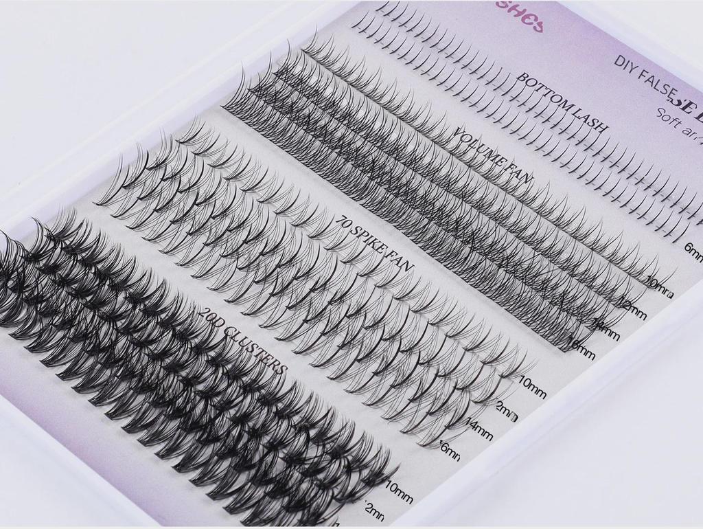 404 Clusters Large-Capacity Lower Eyelashes: DIY Mixed Small Devil Single Cluster False Lashes