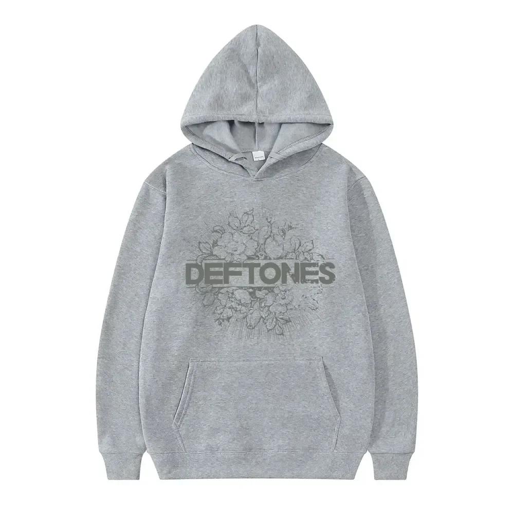 New Deftones Fashion Prevalent Print Hooded Men Women Plus Size Hoodies Retro Punk Sweatshirt Unisex Personality Streetwear