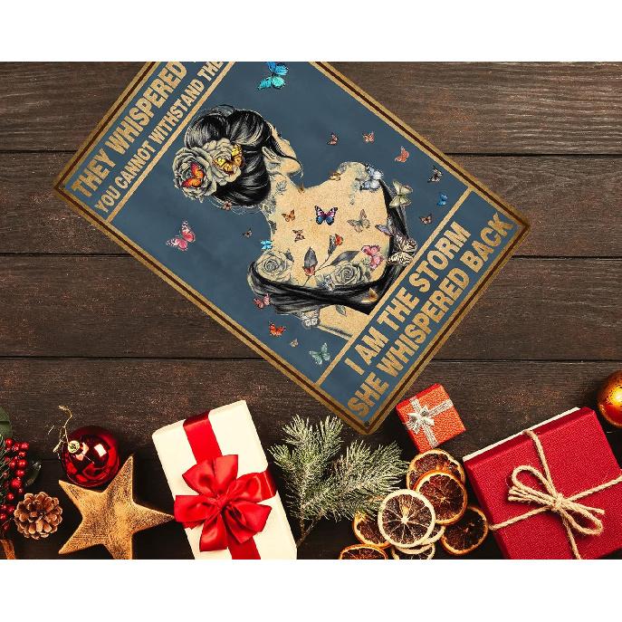 HYBLOM pirational Quote Motivational Wall Art - Hippie Boho Home Decor Sign - Positive Encouragement Gifts for Women Girls Office Bedroom Poster