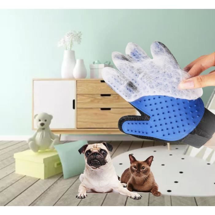 Gant de toilettage - Outil de massage - Brossage - Pour chiens et chats