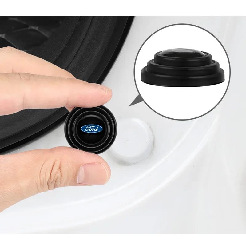 Car Sticker Hot For Ford New Car Silicone Door Shock Stickers Absorber Soundproof Buffer Pier For Ford Fiesta EcoSport ESCORT fo