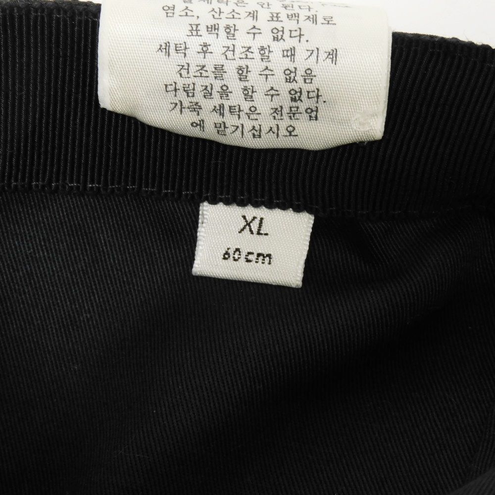 Used 9539 Logo Baseball Cap 576253 4HG53 1060 7919 Double G Gold Foil Embossed XL 23.6" GG Canvas Black Men's from