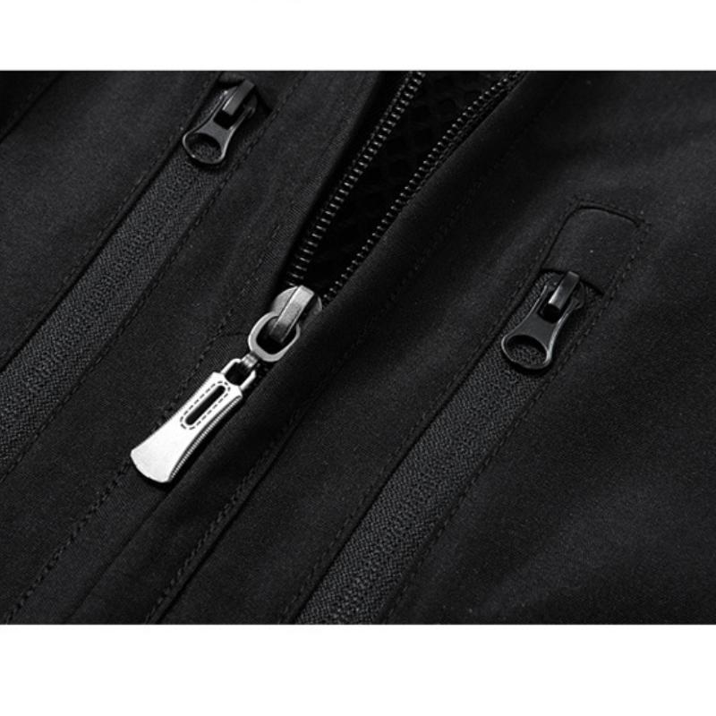 M-5XL Large Size Men's Solid Color Jacket Casual Coat Multi-pocket Sleeveless Vest Spring And Autumn Loose Vest Men's Clothing