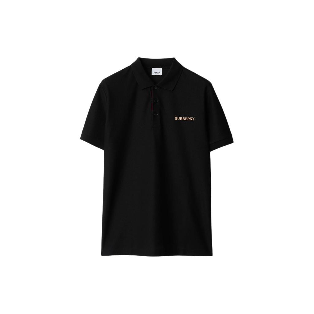 Burberry Мужская футболка-поло SS24 Черная 80844361