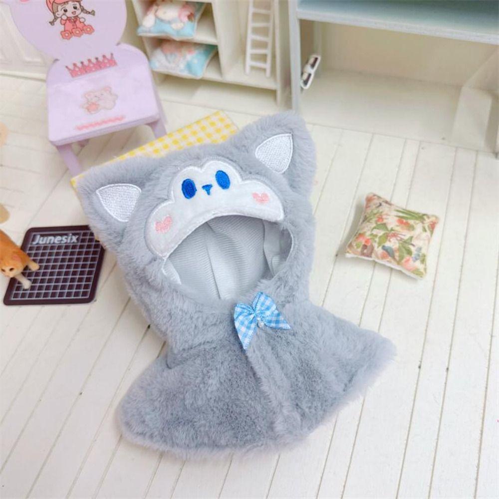 10CM Doll Plush Cloak Hairy Doll Clothes Gift Cartoon Animal Shawl