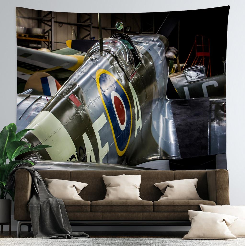 Ретро Авиационный Постер Гобелен Supermarine Spitfire B-29 P51 Истребитель Настенный Декор для Спальни Общежития Инди