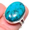 Natural Chrysocolla Gemstone Handmade 925 Solid Sterling Silver Ring Size 8 G6m34
