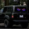 Глаз Дьявола для автомобиля, Мигающие фары, Украшение заднего стекла автомобиля, Динамический экран, Эмодзи, Световые карточки, Детали фар-глаз