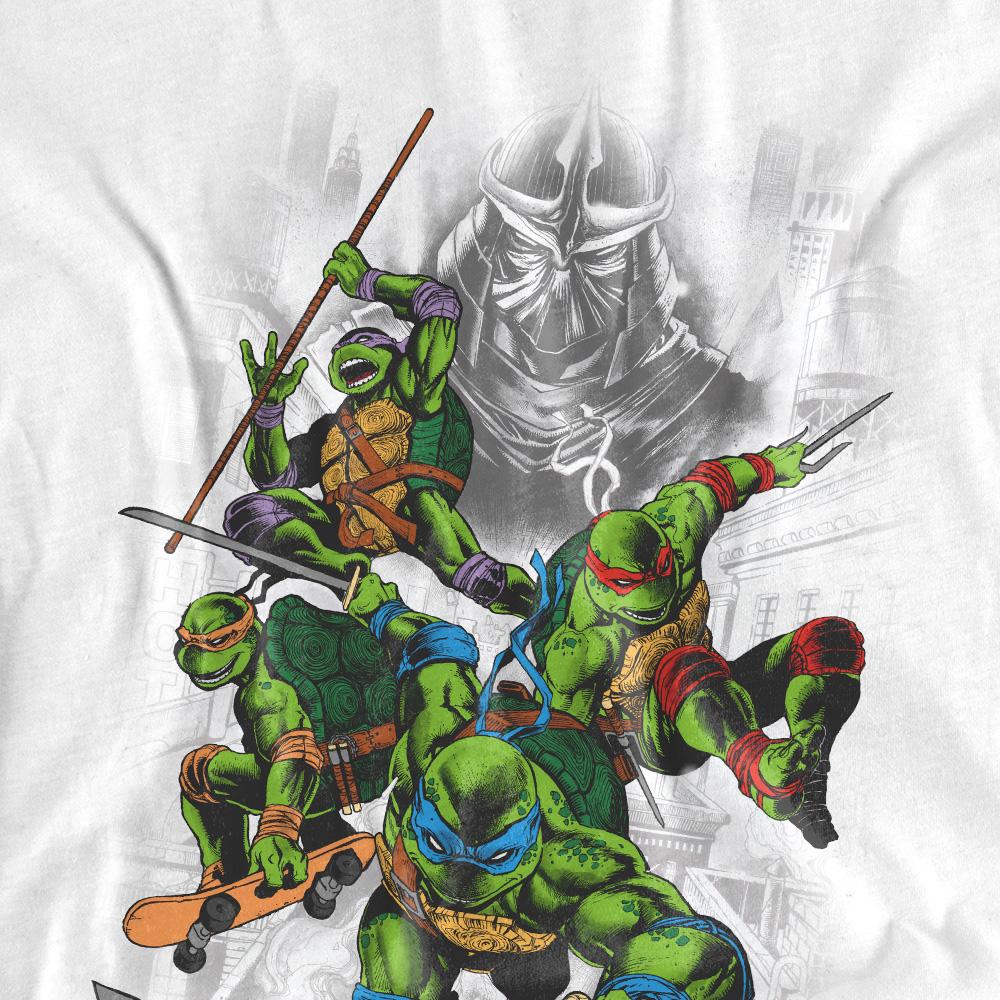 Teenage Mutant Ninja Turtles Unisex Adult Shredder And Turtles Comic T-Shirt