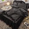 Thickened Four-piece Princess Style Single Double Quilt Cover Bed Skirt, Bedding