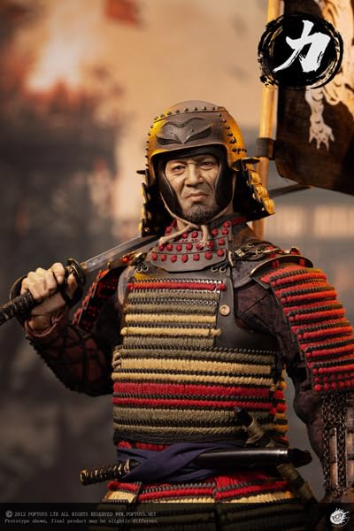 POPTOYS 1/6 Scale Figure: Ashigaru Trio, Part 1: Rikiashigaru EX044 Ashigaru, Iron Rust Saika Hachikabuto, Samurai