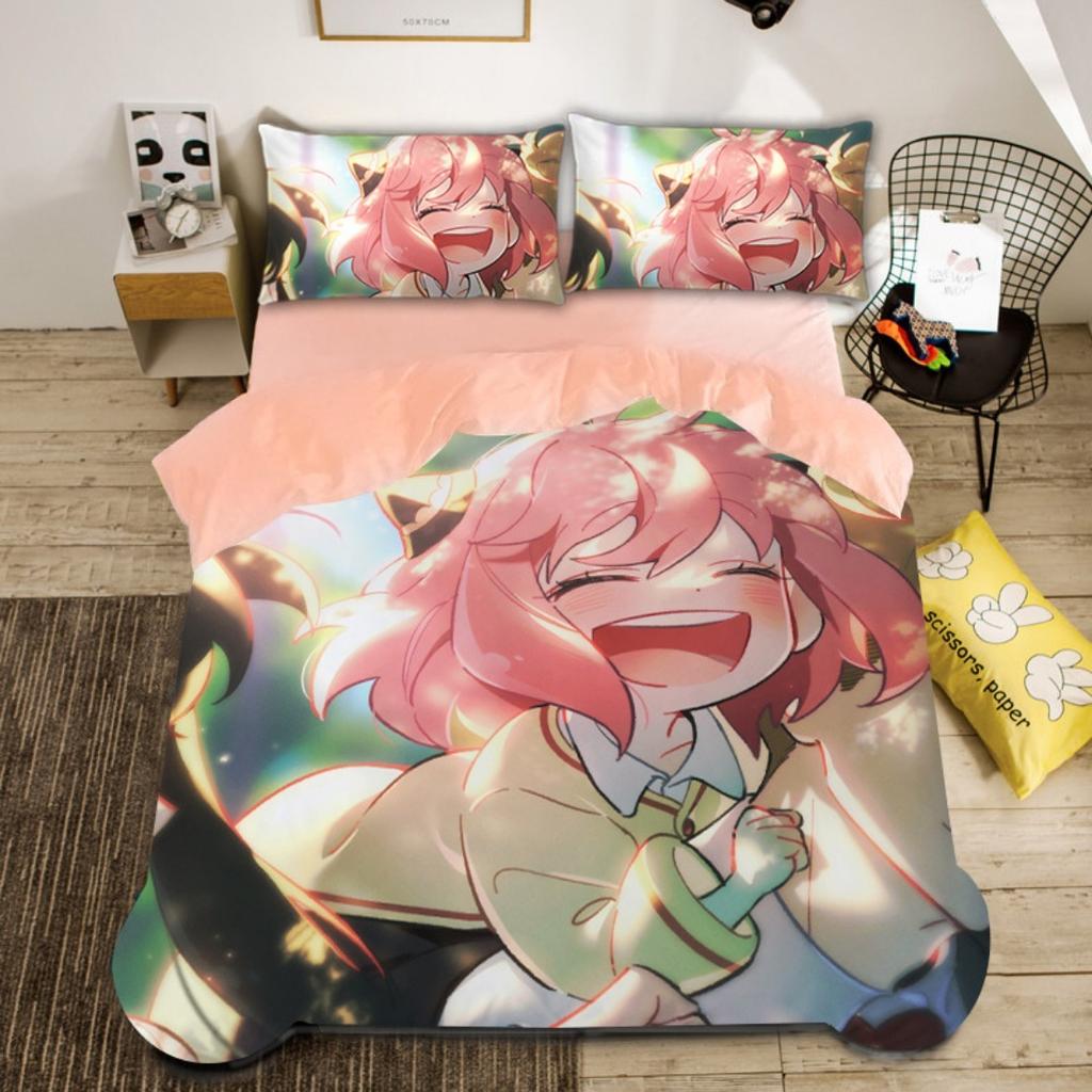 Spy X Family Anya Duvet CoverAnime Spy Family Bedding CollectionBoys Girls Twin Queen Size Quilt Cover With Pillowcase