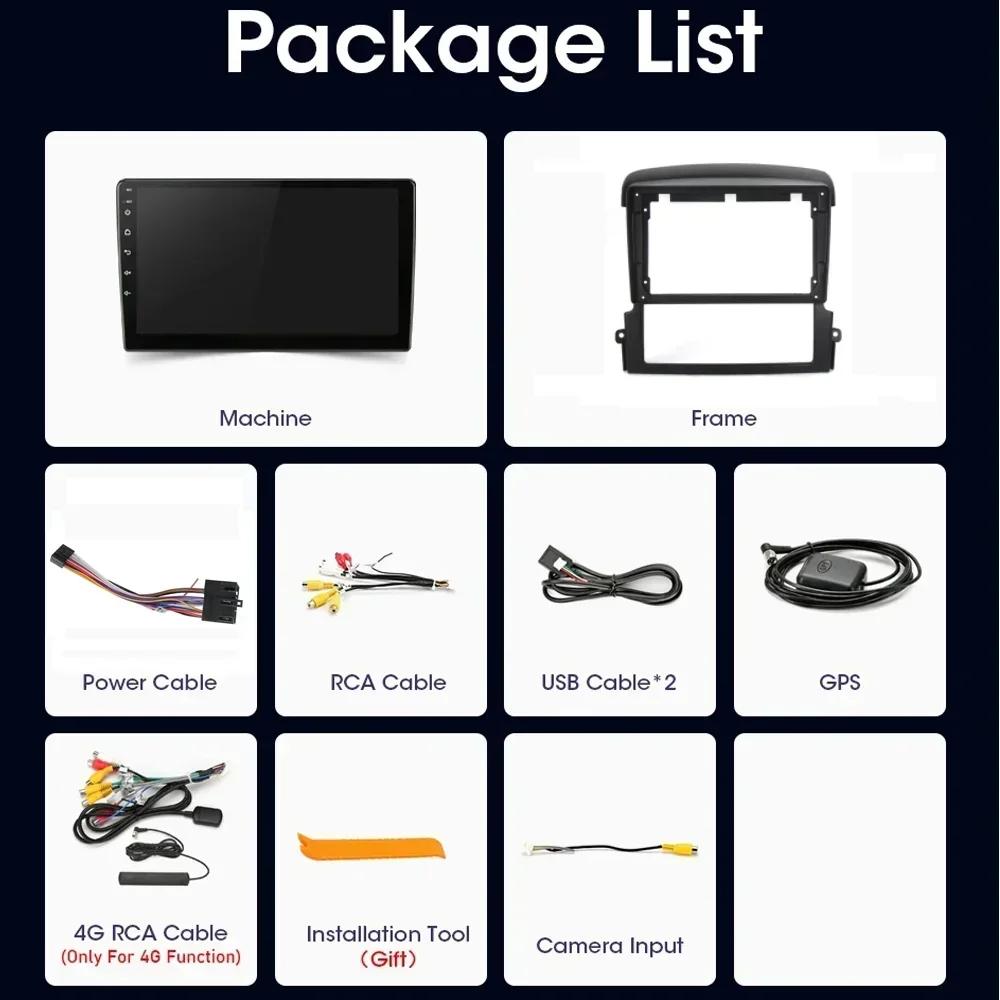 Android 12 Автомобильное радио для KIA Sorento 2004-2008 Мультимедийный проигрыватель GPS Навигация Стерео WIFI Авторадио IPS Экран Стерео Нет 2din