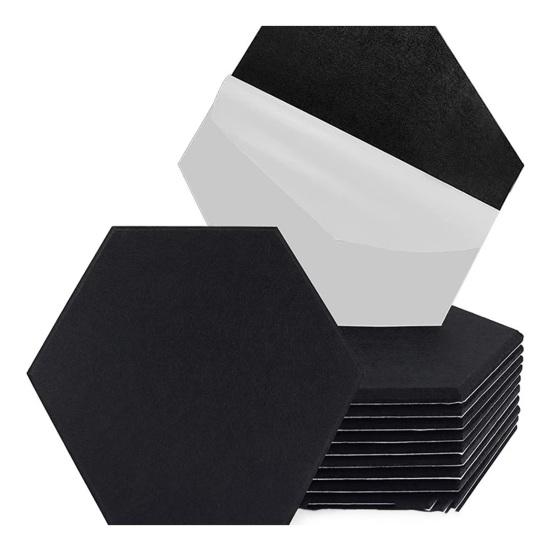 12 шт. шестиугольная звукоизоляционная стеновая панель, самоклеящаяся звукопоглощающая высокоплотная толстая акустическая пенная панель, домашняя студия, шумопоглощающая стеновая панель