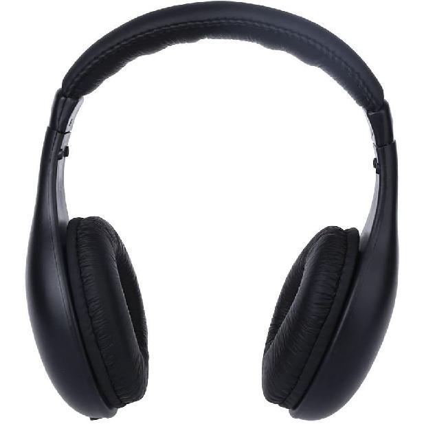 New 5 In 1 Wireless Cordless RF Headphones Headset with Mic for PC TV Radio