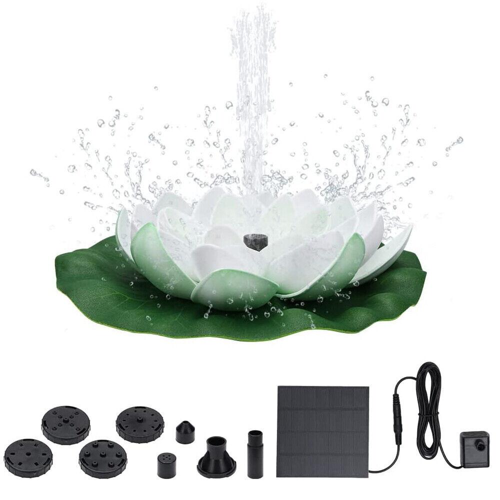 Комплект солнечной панели Lotus, солнечный фонтан, украшение для пруда, фонтан-водопад, уличная ванна для птиц, плавающий садовый фонтан на солнечной энергии