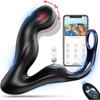 Male Wiggling Prostate Massager Tapping Stimulator with Cock Ring, Vibrating APP Remote Control Penis Ring Vibrator Sex Toy for Men Couples