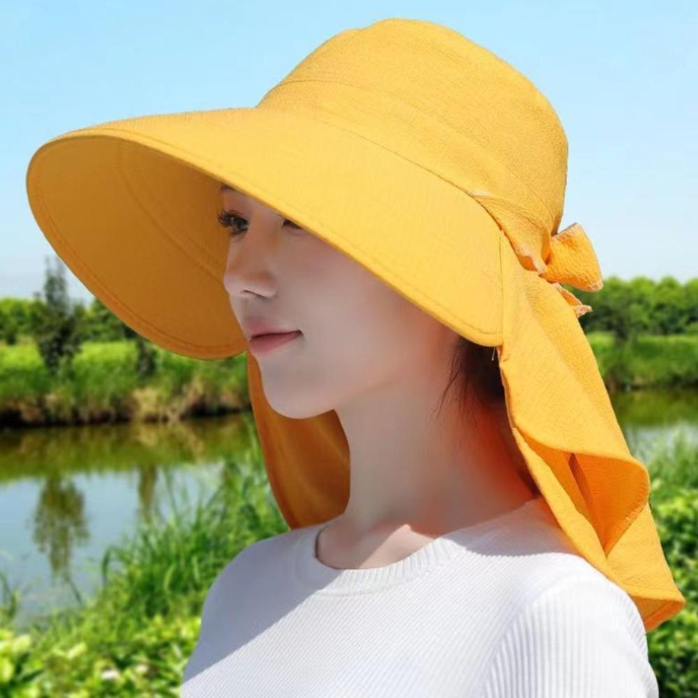 Shawl Sun Hat UV Protection Women's Ponytail Hat Fashion Shawl Mask Autumn