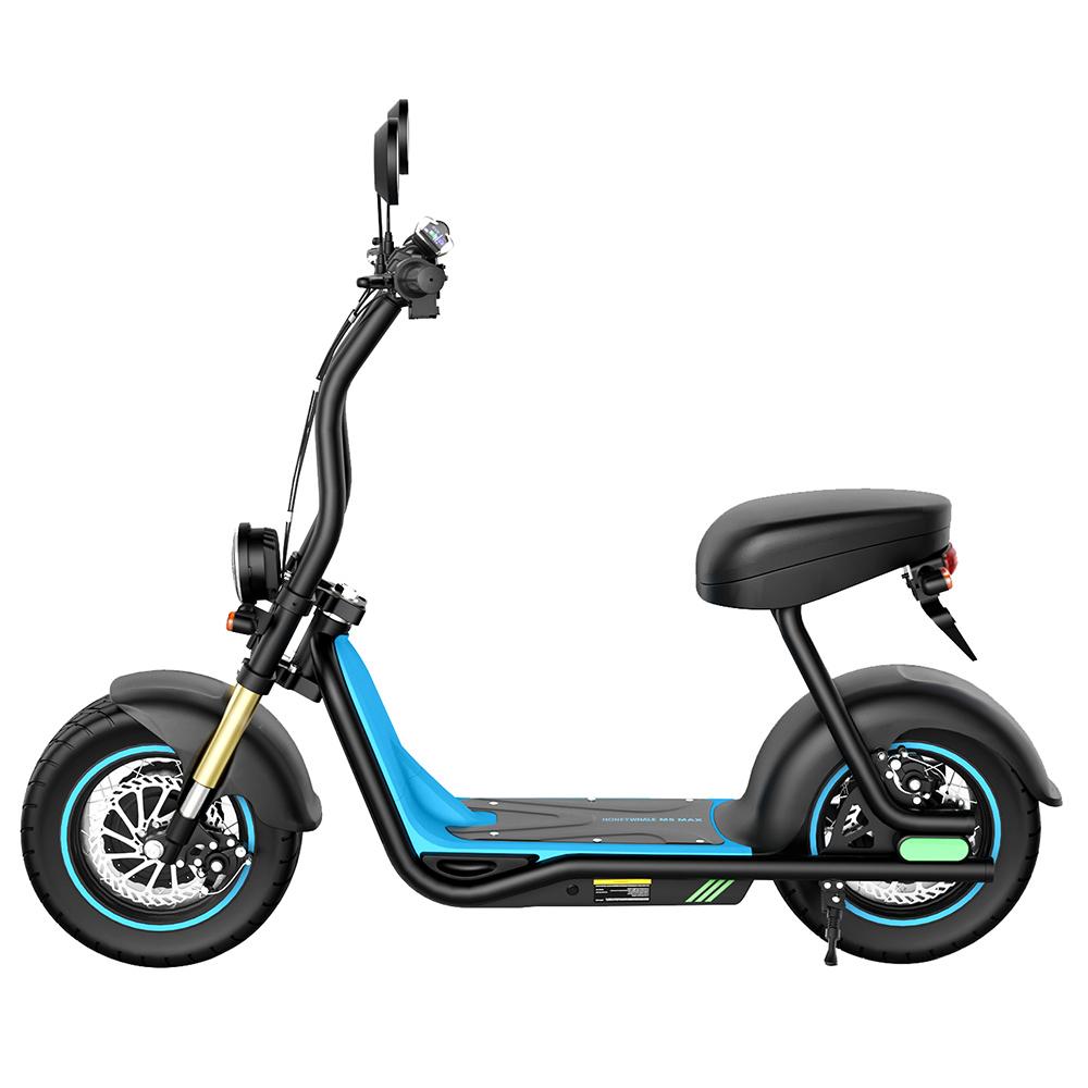 Honeywhale M5 Max Electric Scooter with Seat, 14″ Rubber Pneumatic Tires, 1000W High Power Motor, 13Ah Battery, 40km/h Max Speed, 40km Max Range