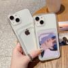 Прозрачный силиконовый чехол с держателем карты для Iphone 14 13 11 12 Pro Max Mini XS Xr 14plus, мягкий защитный чехол для камеры