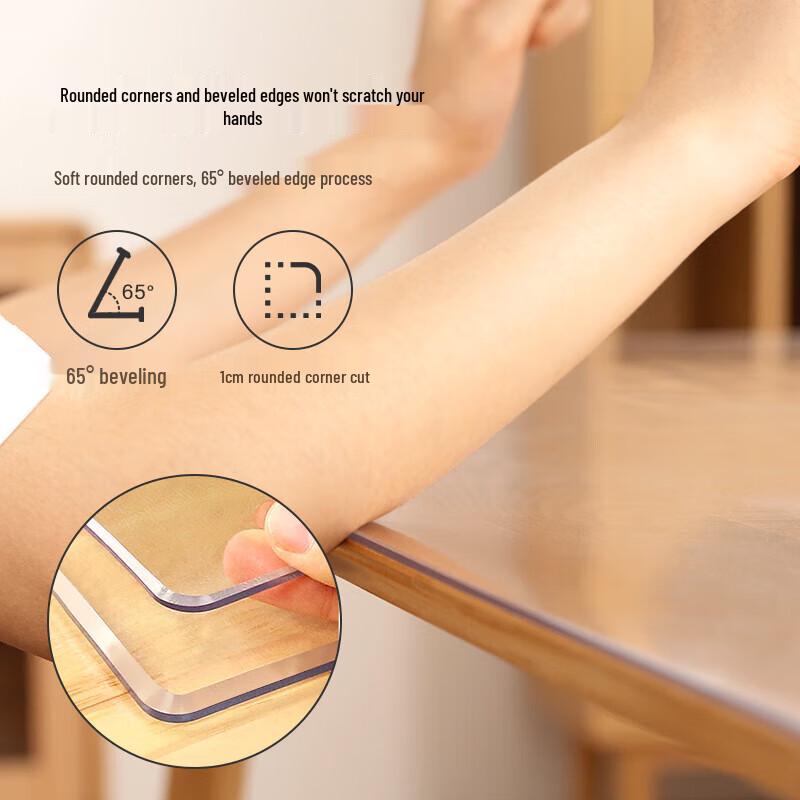 Прозрачный ПВХ протектор для стола толщиной 2 мм, пищевой