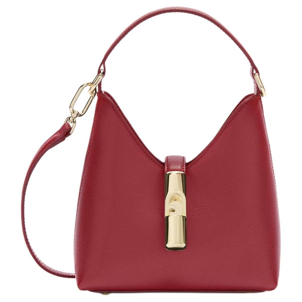 Furla Textured Leather One Shoulder Handbag Mini Women's Cherry Red WE00876-ARE000-CGQ00