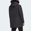 Adidas Однотонная длинная теплая парка с капюшоном, мужская верхняя одежда, черный цвет GF0083