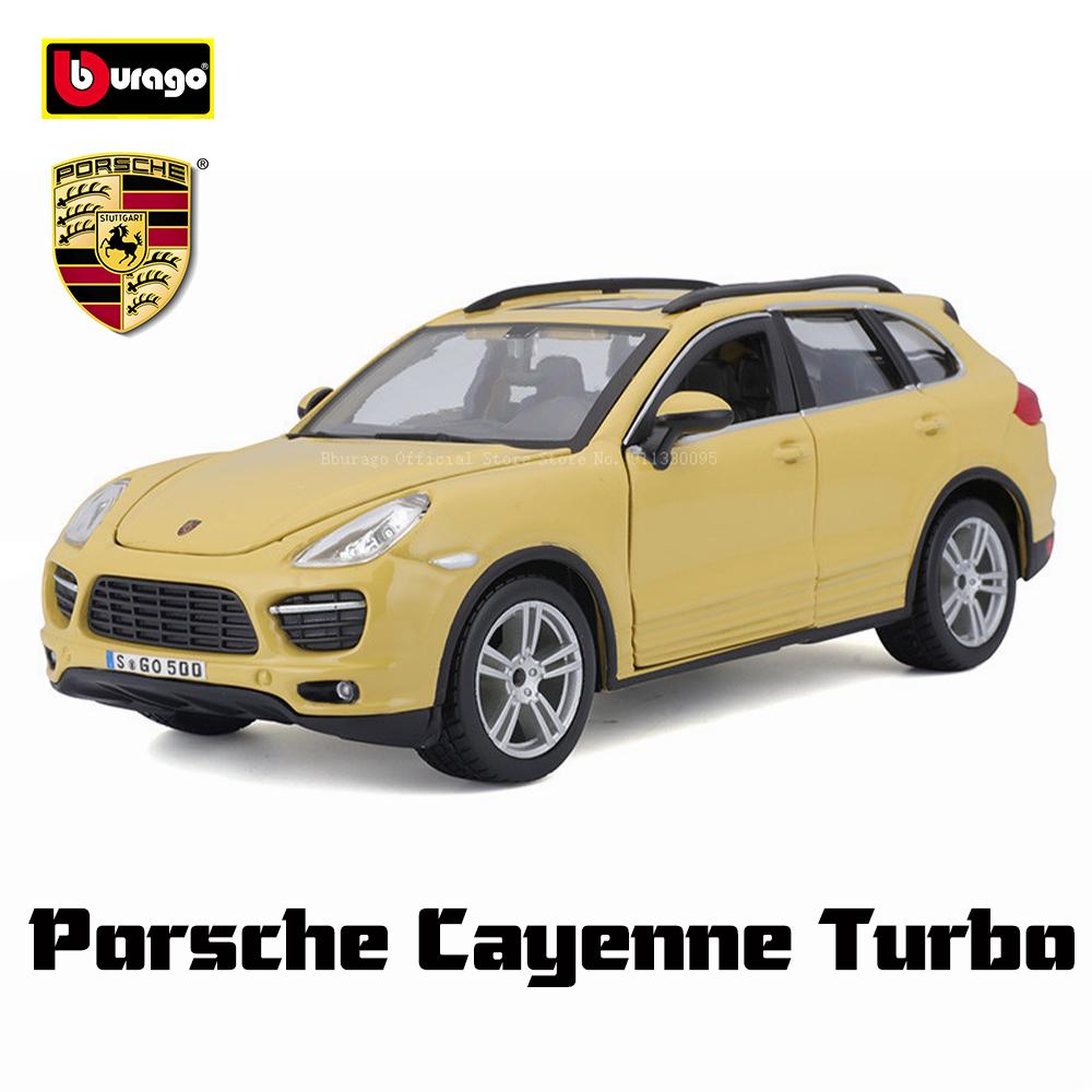 AABKO1 Bburago 1:24 Porsche 911 GT3 Taycan Turbo S 718 Boxster simulation alloy car model crafts decoration collection toy tools gift