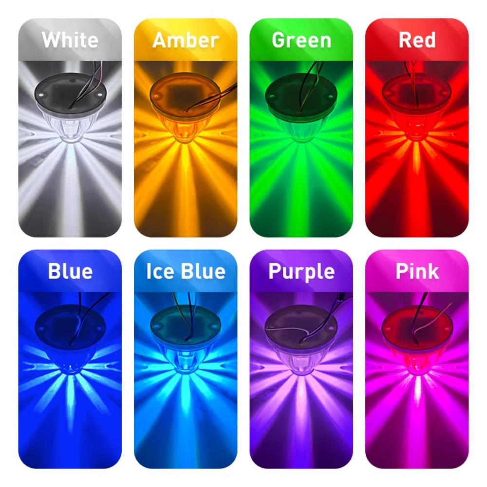 8PCS Bracket Watermelon Lights Strobe LED Side Marker Indicator Turn Signal Truck Trailer LED Star Lights For Truck 12V/24V