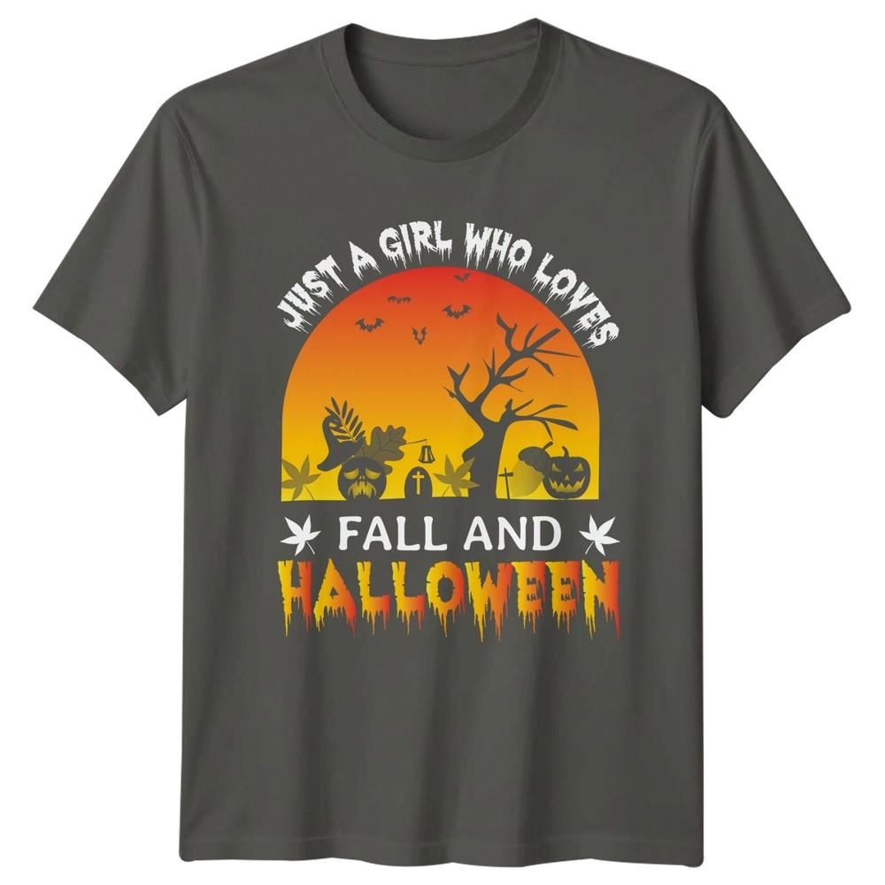 Just A Girl Who Loves Unisexs TShirt Autumn Halloween Halloween Gift For Her