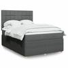 VidaXL Slatted Bed Base with Mattress Dark Grey 140x190cm Fabric 3294352