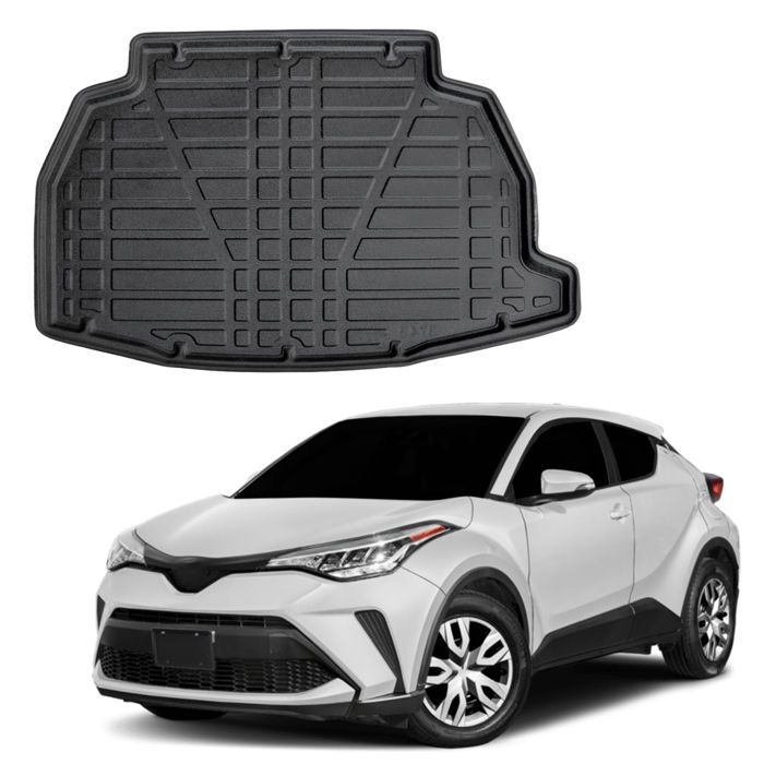 Коврик в багажник SCOUTT для Toyota C-HR с 2023 года ТПЭ Резина - Противоскользящий - 100% Водонепроницаемый