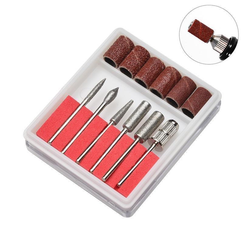 Nail Drill Bits Set 6 Pcs Milling Cutter Stainless Steel Bits UV Gel Polish Remove Drill Machine Pedicure Nails Manicure Tools