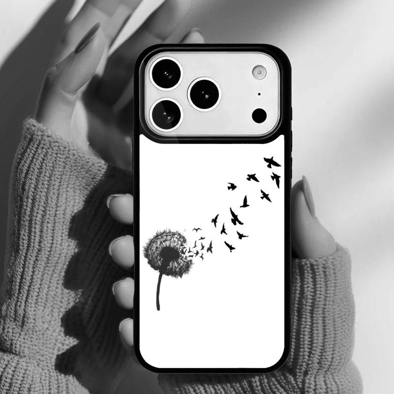 Летающий чехол для телефона с цветком одуванчика для iPhone 17 16 15 14 13 Pro Max Задняя крышка для 12 11 Pro Coque