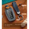 for Toyota Key Fob Cover Leather Car Key Case Keychain Fob Holder Compatible for Corolla Cross Crown Grand Highlander Prius Land Cruiser RAV4 Prime