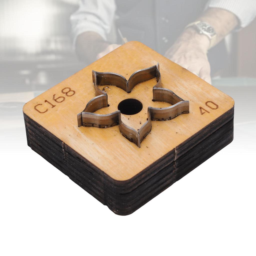 Цветочный Кожаный Вырубной Штамп Деревянное Основание Стальное Лезвие Многофункциональный Кожаный Вырубщик для Поделок Декораций