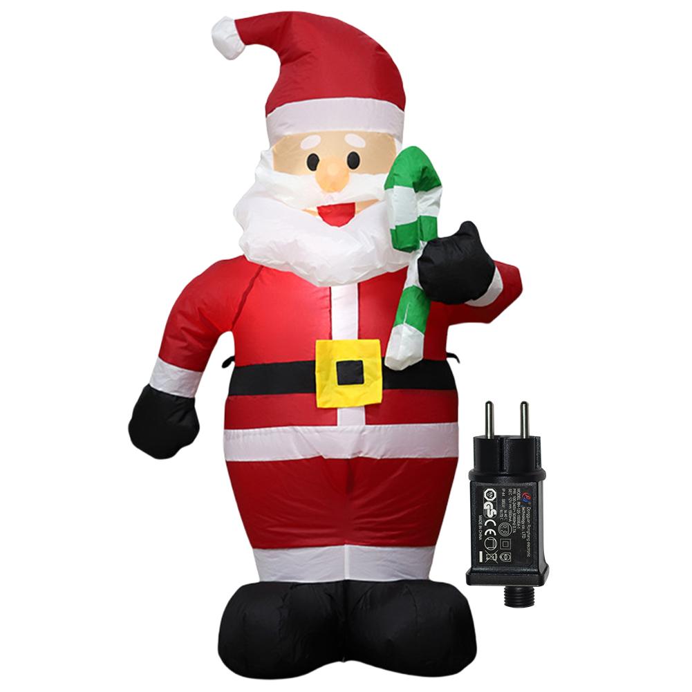 Светодиодная надувная милая игрушка, надуваемая воздухом, освещенное украшение в виде Санта-Клауса, светящаяся гигантская модель, украшение для рождественской садовой вечеринки