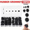 170 шт./125 шт. резиновая втулка защитная катушка двусторонняя черная резиновая заглушка брандмауэра стопорное кольцо автомобильная прокладка электрического провода