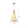 BambooChandeliers Wood Base Lighting  Bedroom Interior Classical Hand Woven Bamboo Pendant Light Fixture Vintage Pendant Lamp