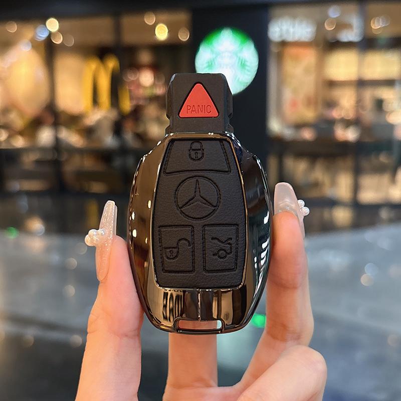 VRN2 TPU Key Case Cover Car Accessories Fob Protector for Mercedes Benz S400L S450/S500 MaybachS480 Keychain Holder Keyring Shell