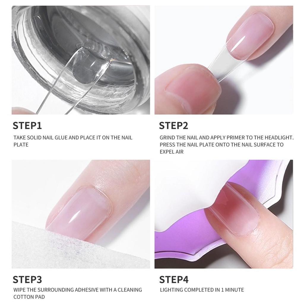10ml Easy Stick Solid Sticker Adhensive Gel Nail Patch Gel Gummy Adhesive UV Glue Nail Art Stick Tips