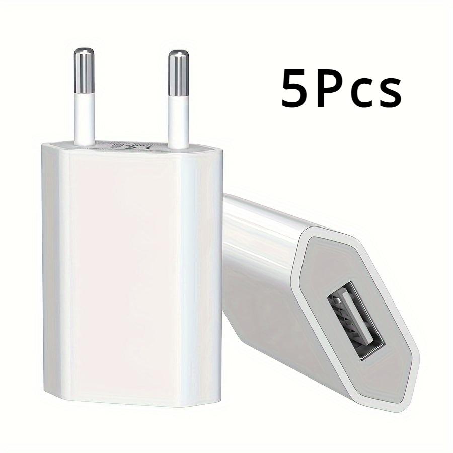 Универсальное зарядное устройство USB 2PC 5V1A с защитой от короткого замыкания - вилка европейского стандарта для iPhone, Android