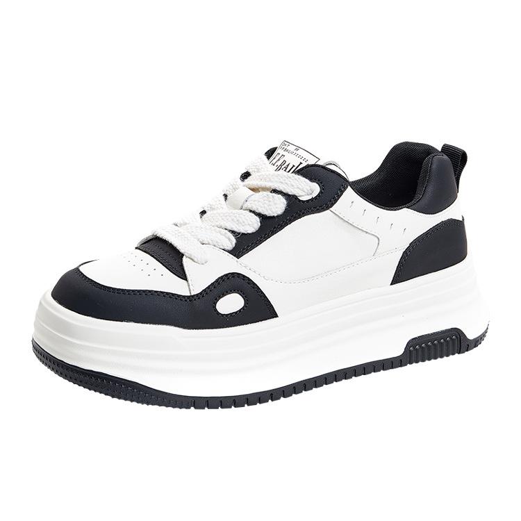 Толстоподошвенные бархатистые кожаные маленькие белые туфли для женского повседневного универсального увеличения роста, туфли-маффины из коровьей кожи для женщин