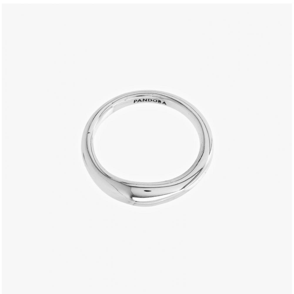 Pandora 193264c00 Essence Organically Shaded Stacking Silver Ring